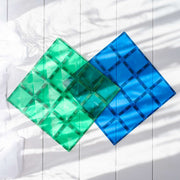 CONNETIX Magnetic Tiles 2 Piece Base Plate Pack - Green & Blue