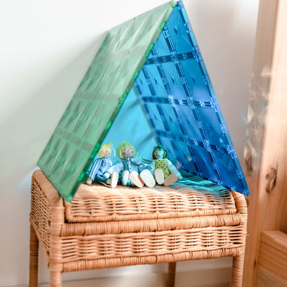 Connetix Magnetic Tiles 2 Piece Base Plate Pack - Green & Blue