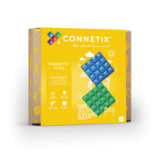 CONNETIX Magnetic Tiles 2 Piece Base Plate Pack - Green & Blue