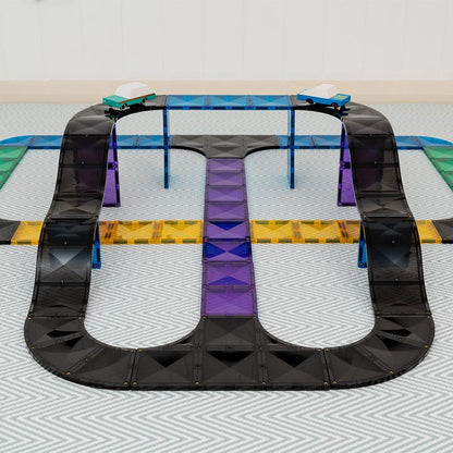 CONNETIX Magnetic Tiles 16 Piece Roads Ramps & Intersections Pack