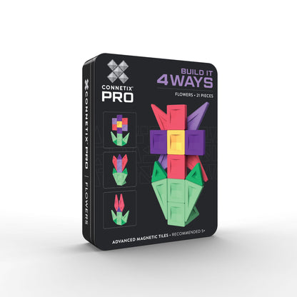 CONNETIX Magnetic Tiles 21 Piece Pro Build-It Flower Pack