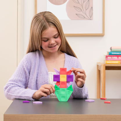 CONNETIX Magnetic Tiles 21 Piece Pro Build-It Flower Pack