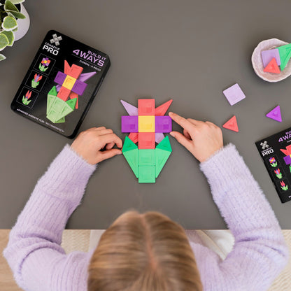 CONNETIX Magnetic Tiles 21 Piece Pro Build-It Flower Pack