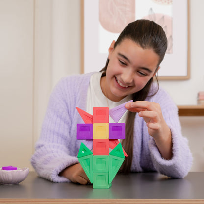 CONNETIX Magnetic Tiles 21 Piece Pro Build-It Flower Pack