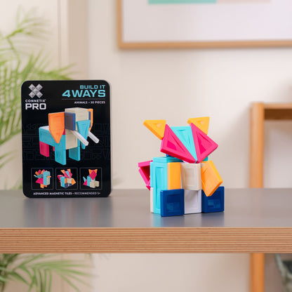 CONNETIX Magnetic Tiles 30 Piece Pro Build-It Animals Pack
