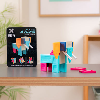 CONNETIX Magnetic Tiles 30 Piece Pro Build-It Animals Pack