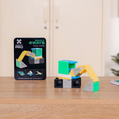 CONNETIX Magnetic Tiles 30 Piece Pro Build-It Vehicles Pack