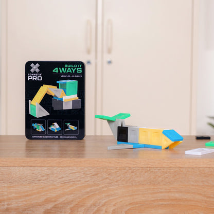 CONNETIX Magnetic Tiles 30 Piece Pro Build-It Vehicles Pack