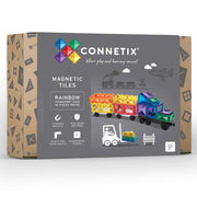 CONNETIX Magnetic Tiles 50 Piece Rainbow Transport Pack