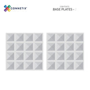 CONNETIX Magnetic Tiles 2 Piece Base Plate Pack - Clear