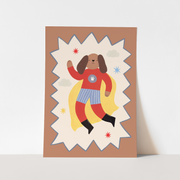 Kid of the Village Captain Woof Superhero Fine Art Print