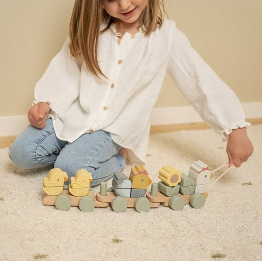 Little Dutch Wooden Stacking Train - Chicken