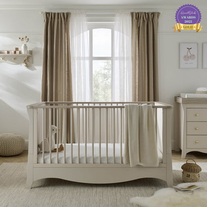 CuddleCo Clara Cot Bed - Cashmere & Ash