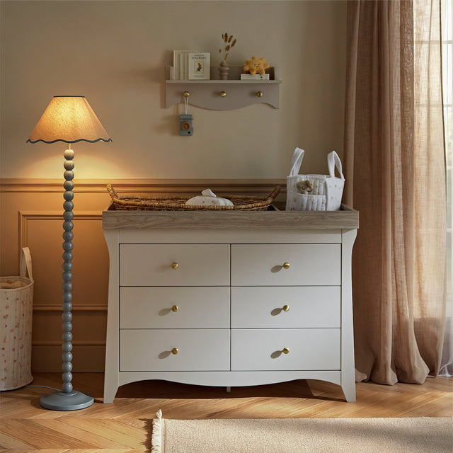CuddleCo Clara 6 Drawer Dresser Changer - Cashmere & Ash
