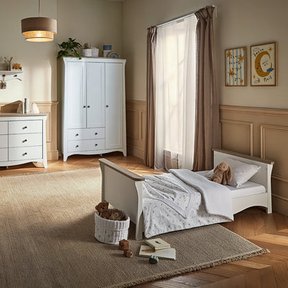 CuddleCo Clara Luxe 2 Piece Furniture Set - White & Ash