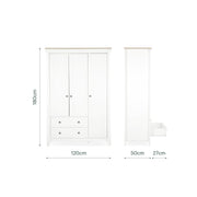 CuddleCo Clara Luxe 3 Piece Furniture Set - White & Ash