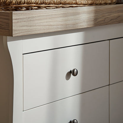 CuddleCo Clara 6 Drawer Dresser Changer - White & Ash