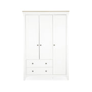 CuddleCo Clara 3 Door Triple Wardrobe - White & Ash