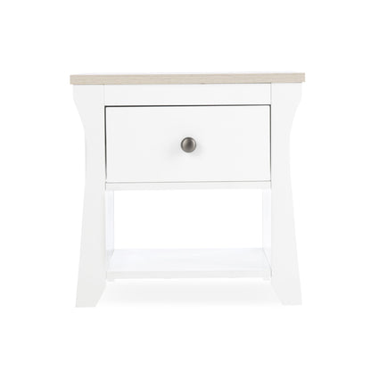 CuddleCo Clara Bedside Table - White & Ash