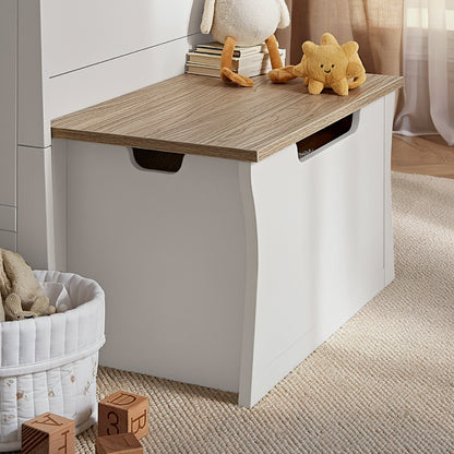 CuddleCo Clara Storage Box - White & Ash