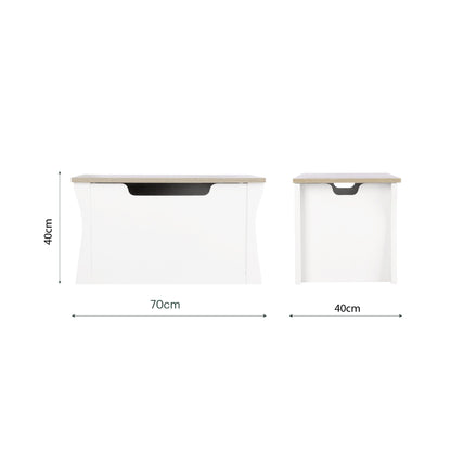 CuddleCo Clara Storage Box - White & Ash