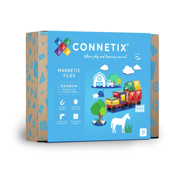 Connetix Magnetic Tiles 24 Piece Motion Pack