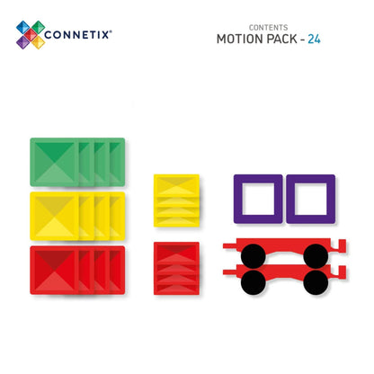 CONNETIX Magnetic Tiles 24 Piece Motion Pack