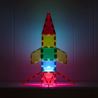 CONNETIX Magnetic Tiles 30 Piece Light Rocket Pack