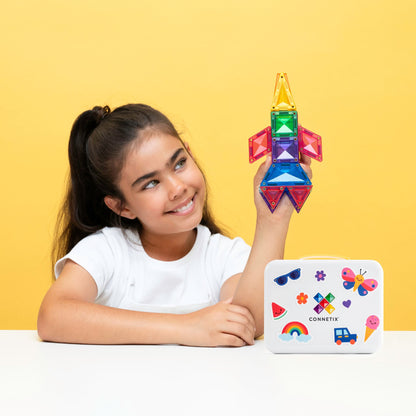 CONNETIX Magnetic Tiles 32 Piece Travel Mini Pack