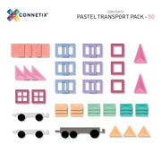 CONNETIX Magnetic Tiles 50 Piece Pastel Transport Pack