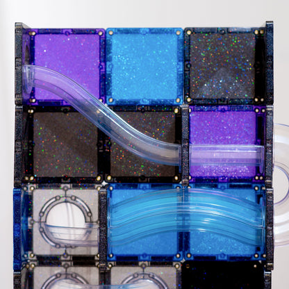 CONNETIX Magnetic Tiles 61 Piece Ball Run Galaxy Pack