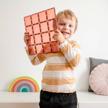 Connetix Tiles 2 Piece Base Plate Pack - Lemon & Peach