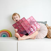 CONNETIX Magnetic Tiles 2 Piece Pastel Base Plate Pack - Pink & Berry