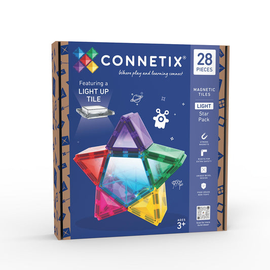 Connetix Tiles - 28 Piece Light Star Pack