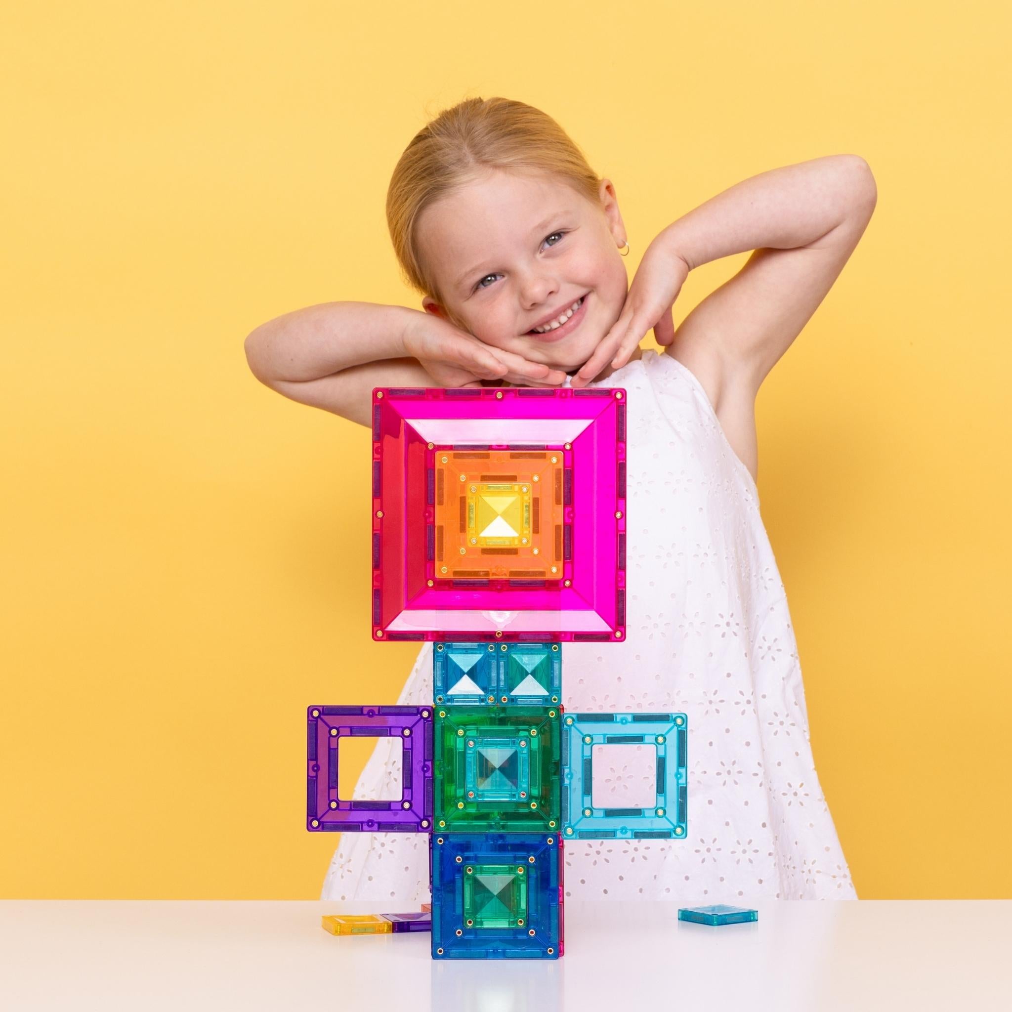 connetix コネティックス　マグネットタイル Connetix Tiles - 48 Piece Bright Portal Pack | Scandiborn