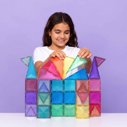 Connetix Tiles - 48 Piece Glitter Castle Pack