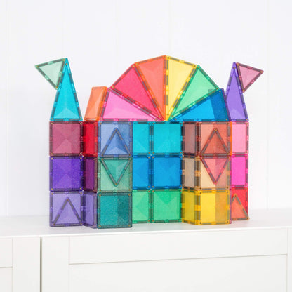 Connetix Tiles - 48 Piece Glitter Castle Pack