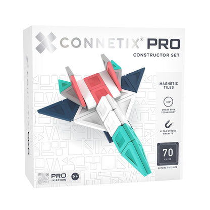CONNETIX Magnetic Tiles 70 Piece Pro Constructor Set