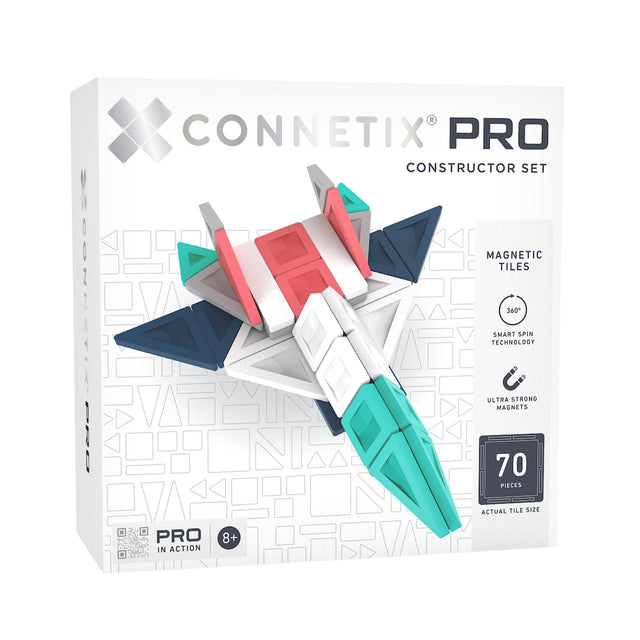 Connetix Magnetic Tiles 70 Piece Pro Constructor Set
