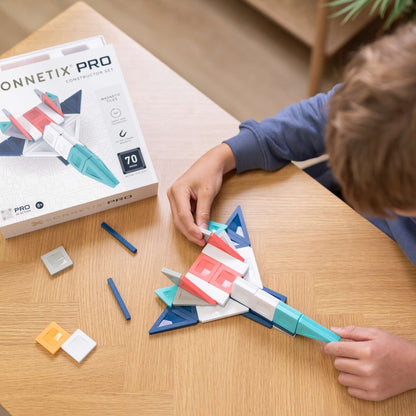 CONNETIX Magnetic Tiles 70 Piece Pro Constructor Set