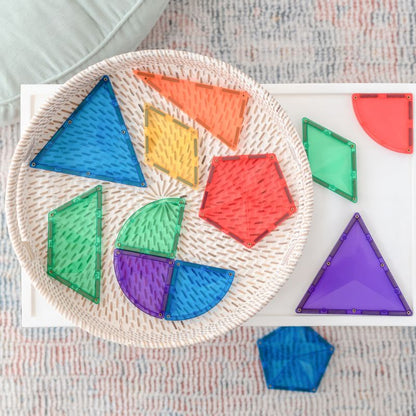 CONNETIX Magnetic Tiles 36 Piece Rainbow Shape Expansion Pack