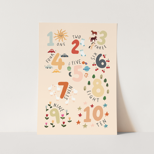 Kid Of The Village Counting Fine Art Print