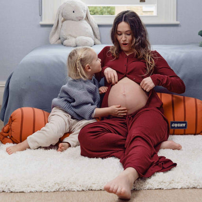 Cushy Puff Pregnancy Pillow - Cinnamon Spice