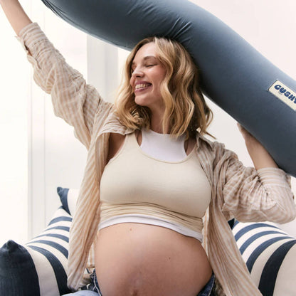 Cushy Puff Pregnancy Pillow - Stone Blue