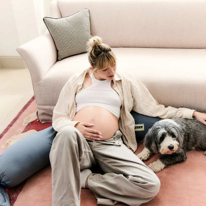 Cushy Puff Pregnancy Pillow - Stone Blue