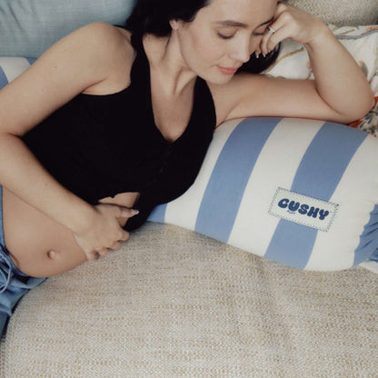 Cushy Puff Pregnancy Pillow - Sky Blue