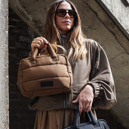 Tiba + Marl Puffy Changing Grab Bag - Coffee