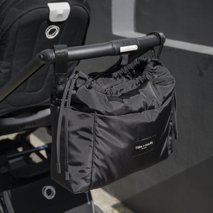 Tiba + Marl Large Luna Drawstring Stroller Bag - Black