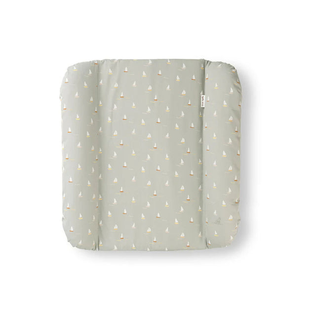 Dear April Swan Small Changing Cushion - Sailboats