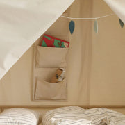 Dear April Canvas 3 Pocket Hanging Organiser - Pure Nature - Camp bed 
